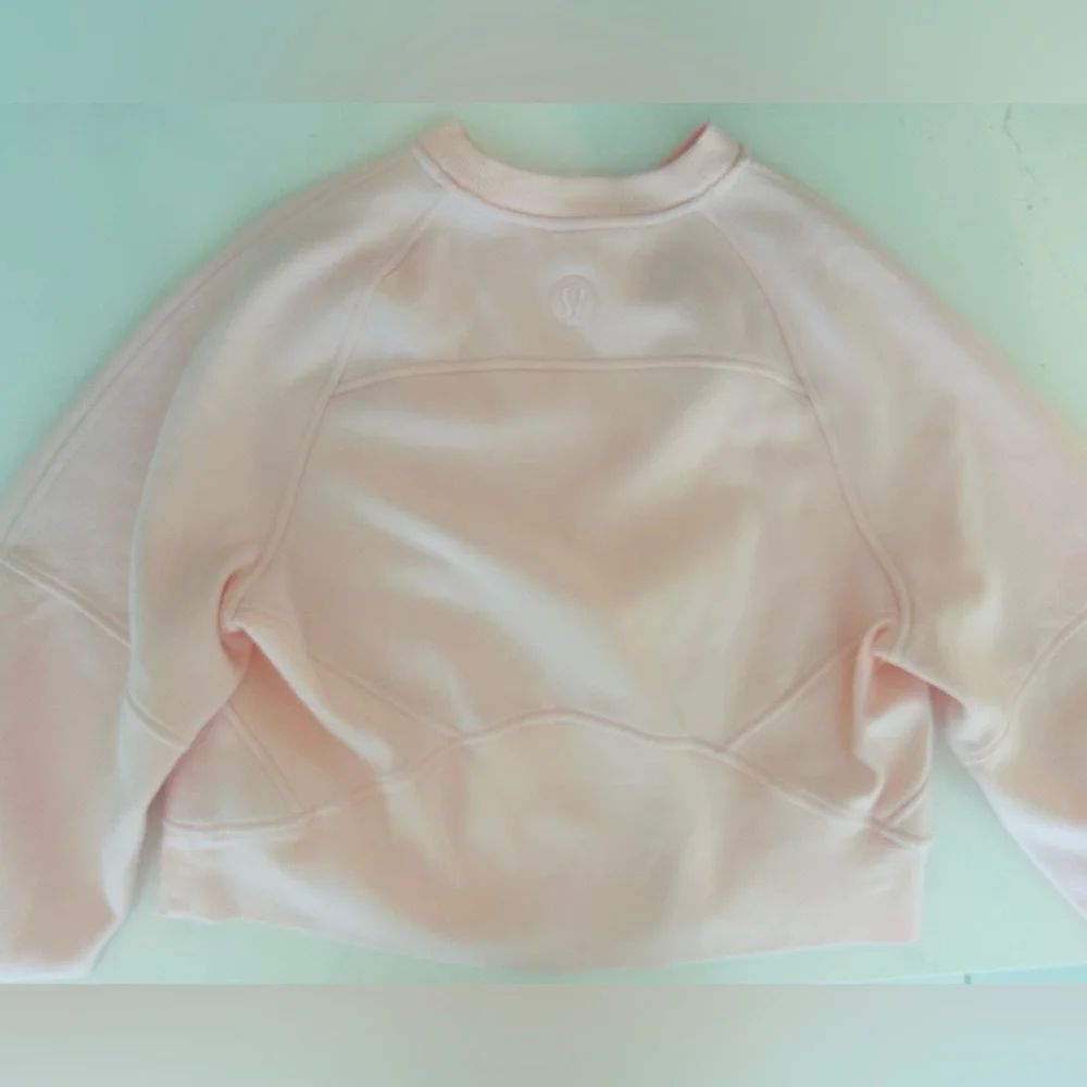 Lululemon Pink Embroidered Logo scuba Sweatshirt - Picture 2 of 2